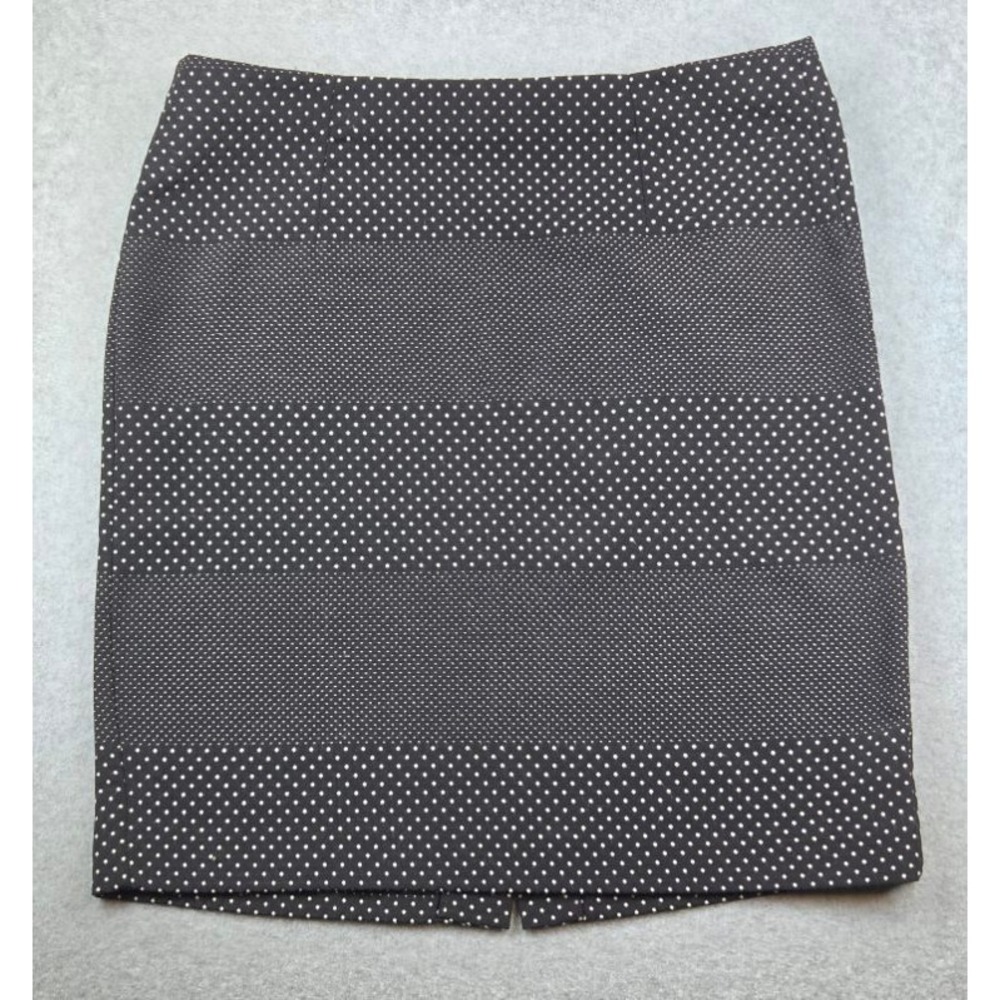 Tommy Hilfiger Womens Navy White Polka Dot Striped Pencil Skirt Size 4